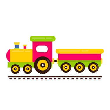 komik tren ve tren vagonu raylı taşıyıcı