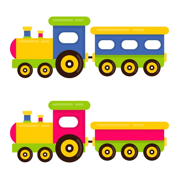 stock vector cartoon cute train and railway carriage vector set