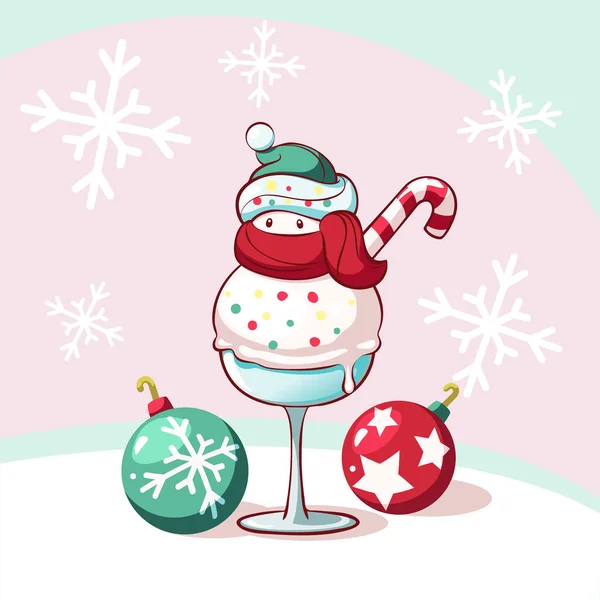 Dondurmadaki tatlı kardan adam.