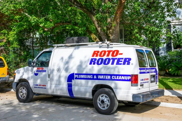 New Orleans Usa Juli 2023 Roto Rooter Servicewagen Einem Uptown Stockfoto