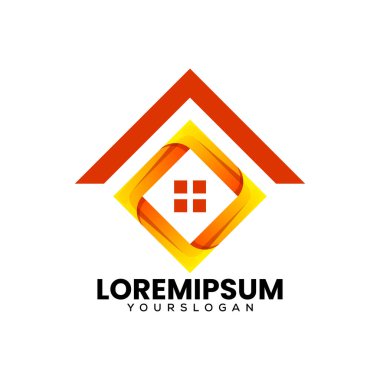 ev kutusu logo tasarım vektörü