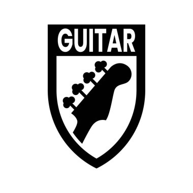 gitar kalkan logo tasarım vektörü