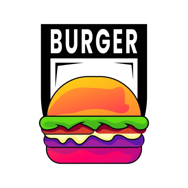 Burger Logó Ikon Design — Stock Vector