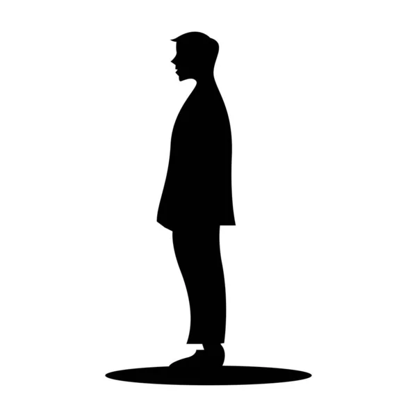 Modelo Design Logotipo Homem Silhueta — Vetor de Stock
