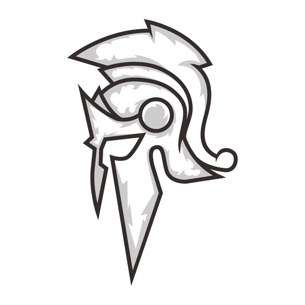 Spartanischer Logo Design Vektor — Stockvektor