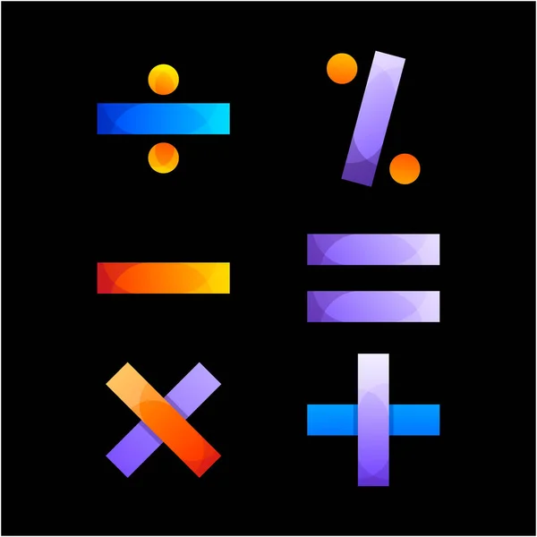 Matemáticas Símbolo Logo Diseño Vector — Archivo Imágenes Vectoriales