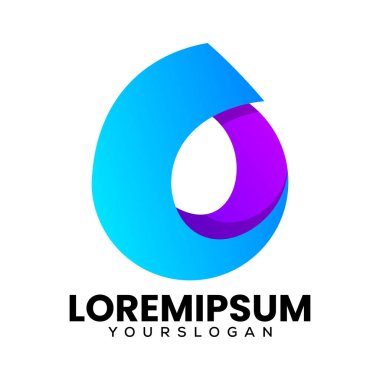 0 numaralı renkli logo tasarımı