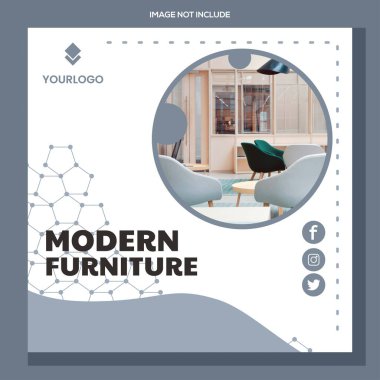 Modern mobilya sosyal medya gönderme şablonu