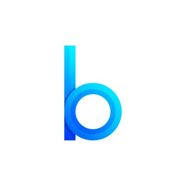 B harfi renkli logo tasarımı