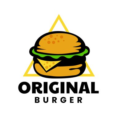 Hamburger logosu tasarım şablonu
