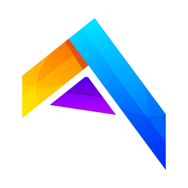 Lettre Gradient Coloré Logo Design — Image vectorielle