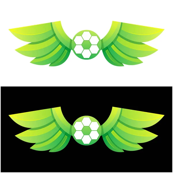 Design Logotipo Colorido Asas Bola —  Vetores de Stock