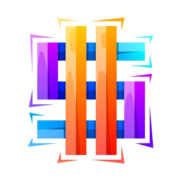 Renkli Geometrik Dolar Para Logosu Tasarımı — Stok Vektör