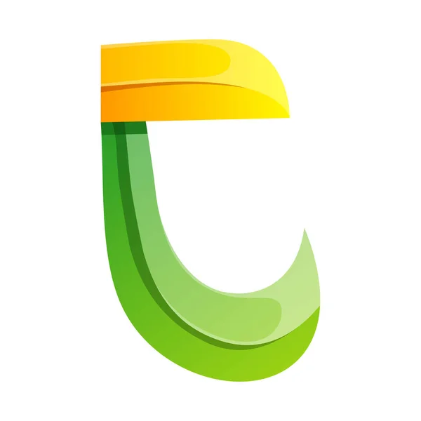 Logo Vectoriel Lettre Unique Illustration Conception Dégradé Coloré — Image vectorielle