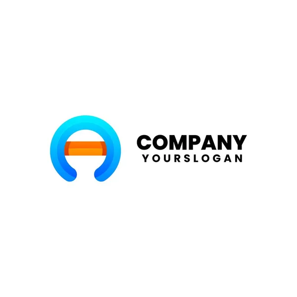 Kleurrijke Moderne Letter Een Logo Ontwerp — Stockvector