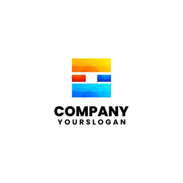 Kleurrijke Moderne Box Logo Ontwerp — Stockvector