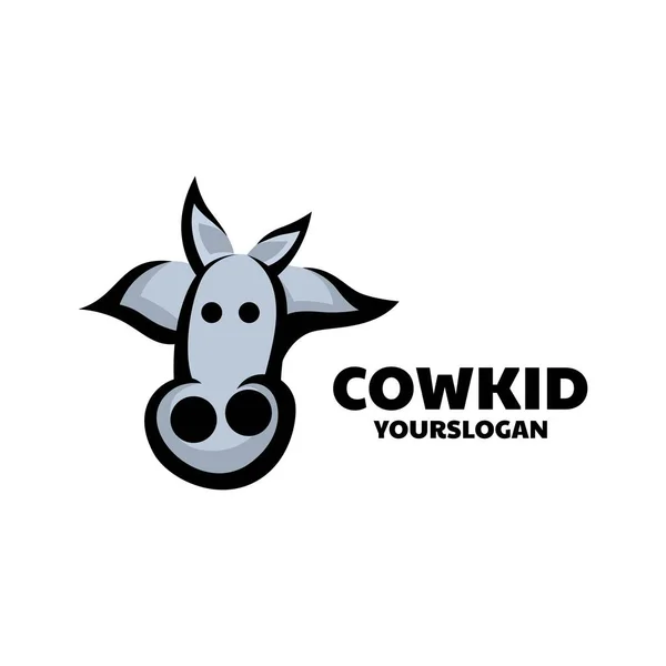 inek çocuk logo tasarım vektörü