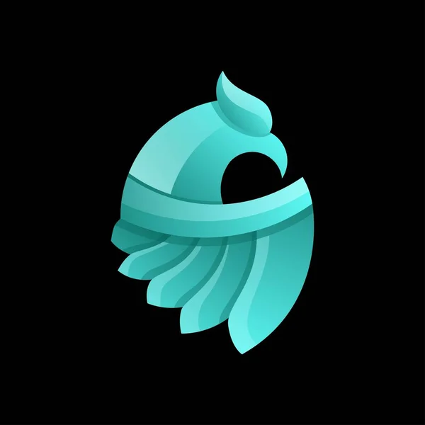 Design Colorant Logo Eagle Moderne — Image vectorielle