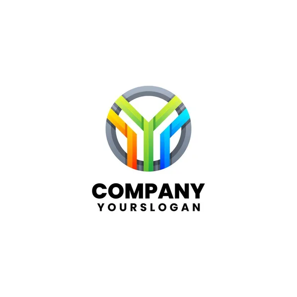 Moderne Kleurrijke Letter Logo Ontwerp — Stockvector