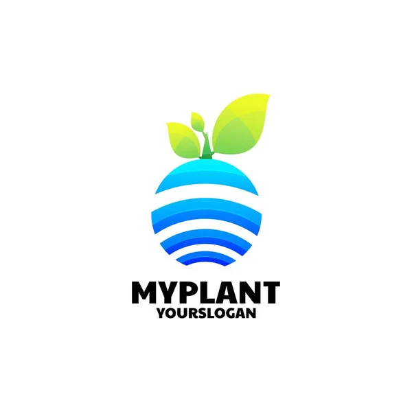 Planta Design Logotipo Colorido —  Vetores de Stock