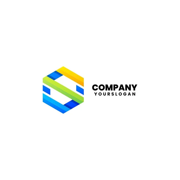 Färgglada Bokstav Logotyp Design — Stock vektor