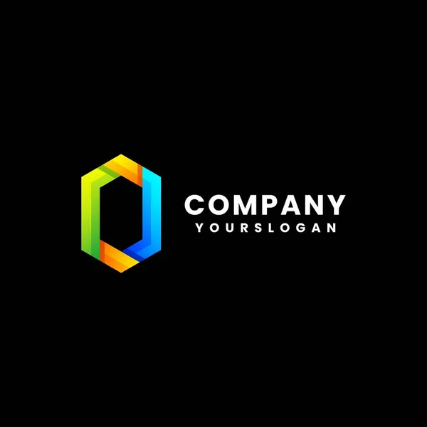 Kolorowe Nowoczesne Litery Projekt Logo — Wektor stockowy
