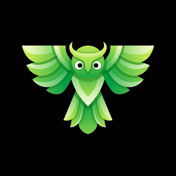 Moderno Diseño Logotipo Búho Colorido — Vector de stock