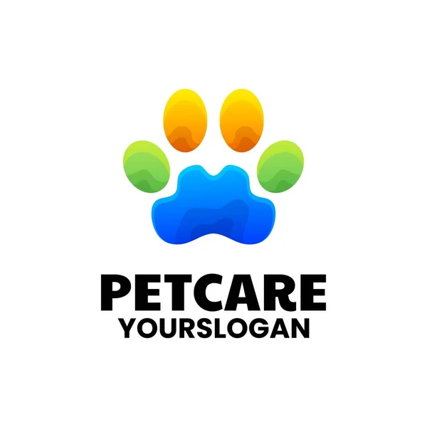 stock vector modern pet care colorful logo design