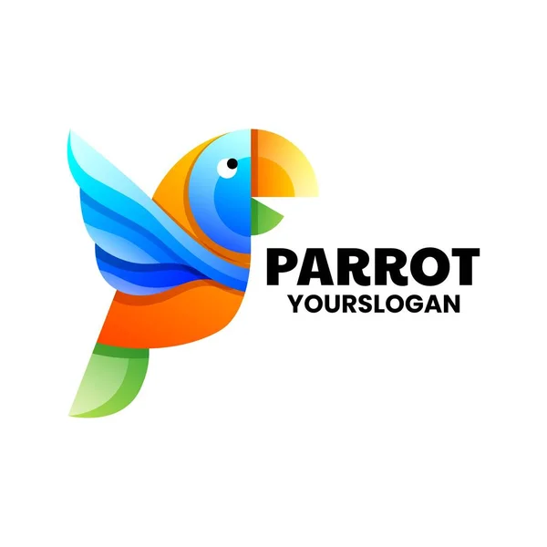 stock vector modern parrot colorful logo design