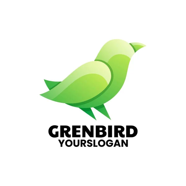 modern green bird colorful logo design