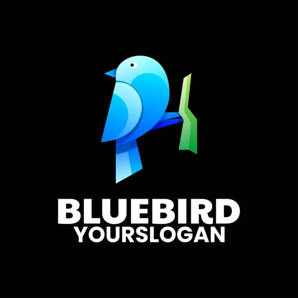 creative blue bird colorful logo design