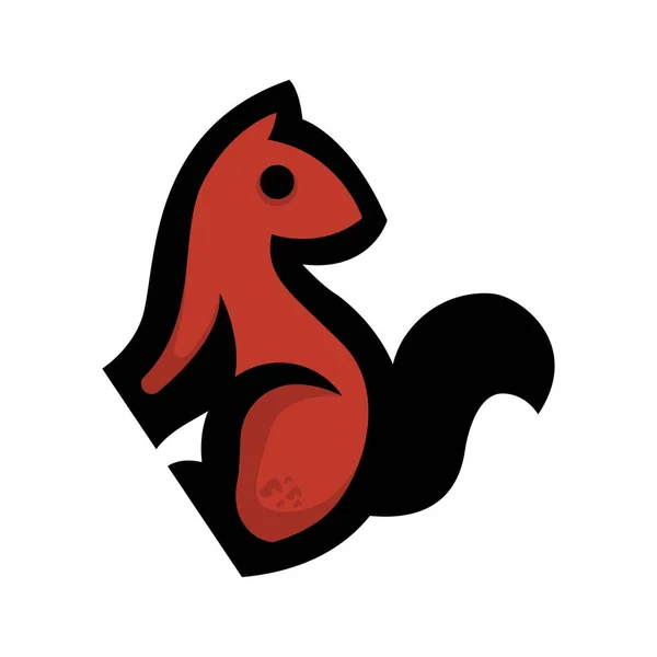 Esquilo Logotipo Vetor Design —  Vetores de Stock