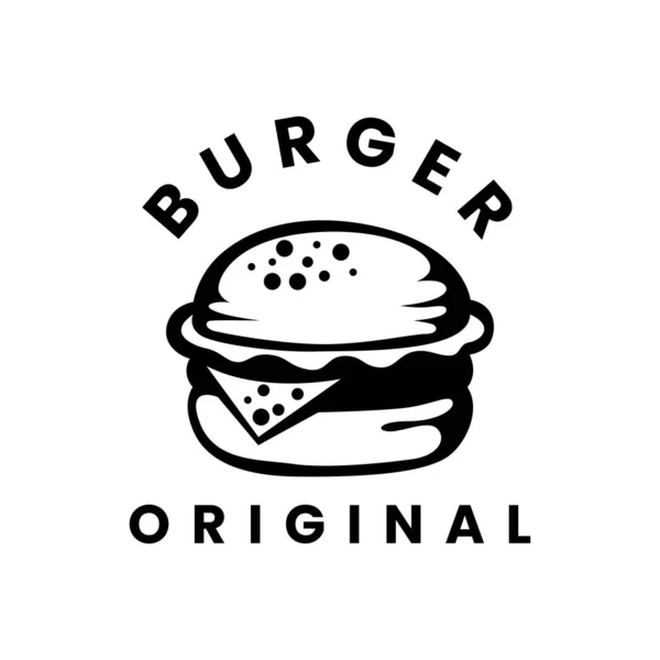Modelo Design Logotipo Hambúrguer — Vetor de Stock