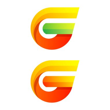 renkli harf G gradyan logo tasarımı