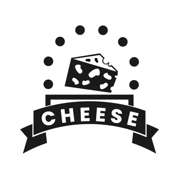 Silhouette Käse Logo Design Vorlage — Stockvektor