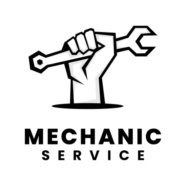 Plantilla Diseño Del Logotipo Del Servicio Mecánico — Archivo Imágenes Vectoriales