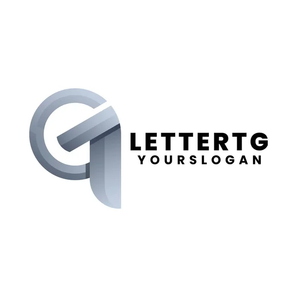 Letra Diseño Del Logotipo Gradiente — Vector de stock