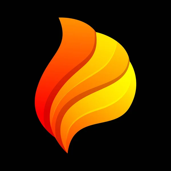 Vlam Kleurrijk Logo Ontwerp — Stockvector