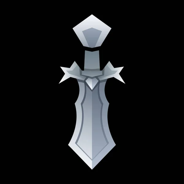 Espada Gradiente Logo Diseño Vector — Archivo Imágenes Vectoriales