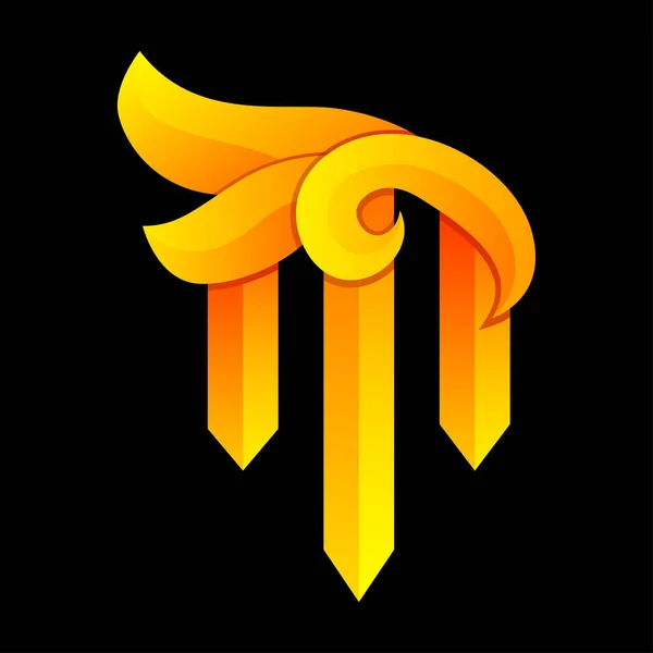 Färgglada Bokstaven Lutning Logotyp Design — Stock vektor