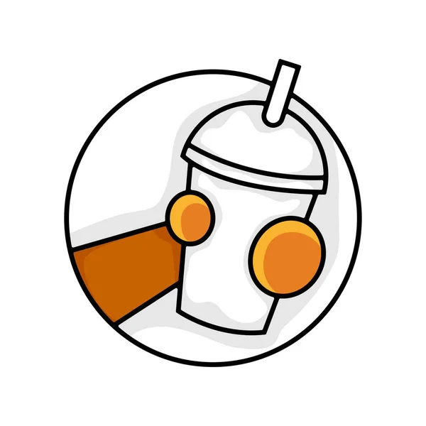 Hand Glas Eis Logo Design — Stockvektor