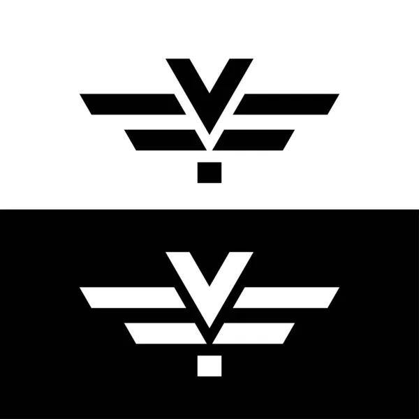 Letra Alas Monograma Logo Diseño — Archivo Imágenes Vectoriales