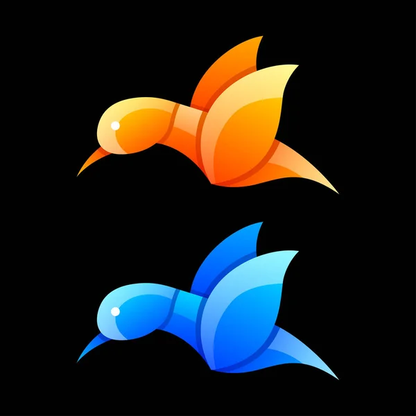 Дизайн Логотипу Птаха Барвистий Градієнт — стоковий вектор