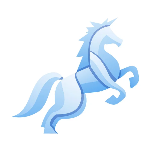 Logo Gradiente Cavallo Stile Colorato — Vettoriale Stock