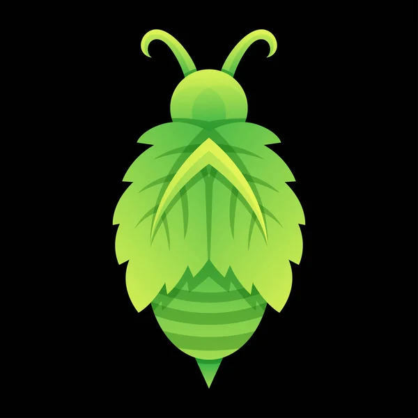 Green Bee Gradient Logo Design — Stock Vector