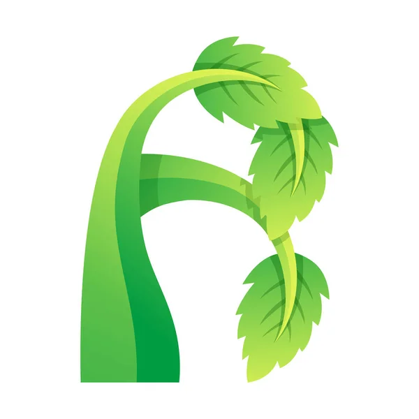 Letra Hoja Colorido Logo Diseño — Vector de stock