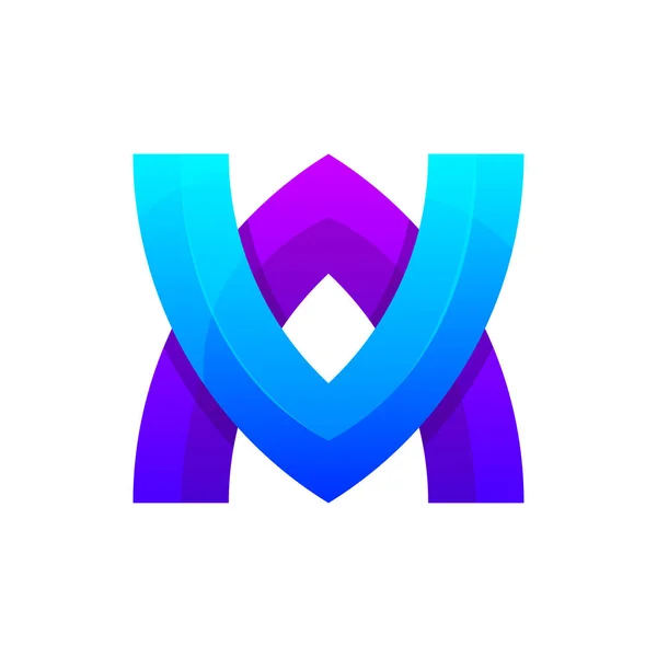 Litera Projekt Logo Gradientu — Wektor stockowy