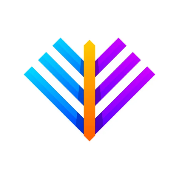 Vecteur Logo Dégradé Coloré Initial — Image vectorielle