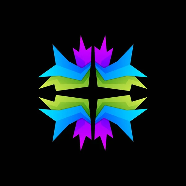 Vector Logotipo Ilustración Gradiente Abstracto Estilo Colorido — Vector de stock