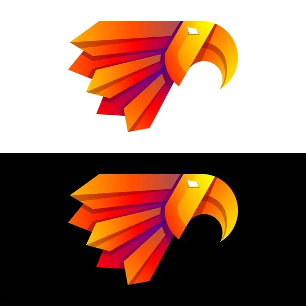 Векторна Ілюстрація Логотипу Пташиний Градієнт Барвистий Стиль — стоковий вектор